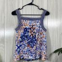 Anthropologie  Maeve Caryn Square Neck Tank Top Striped Floral size XS Photo 3