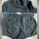 Free People Linen and Cotton Blend Black Washed‎ Moto Button Up Jacket Size M Photo 6