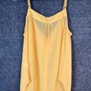 Naked Zebra  Cami Tank Top Size Medium Lined Yellow Casual Dressy Sleeveless Photo 2