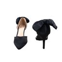 Journee Collection  Satin Pump Sz 6 Black Bow Retro Boho Holiday Classic Y2K NWOT Photo 5