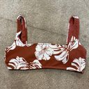 Roxy  Rust Floral Bikini Top Size M Photo 0