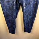 Ideology  Womens Metallic Print High Rise Leggings Color Indigo Sea Size 3X Yoga Photo 2