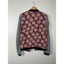 Maison Scotch  Star Mixed Print Bomber Jacket Size 4 Lightweight Ruffled XL Photo 5