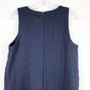 Crown & Ivy Crown Ivy Medium Dress Navy Blue Textured Sleeveless Shift Above Knee 404 Photo 4