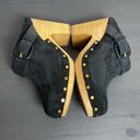 Veronica Beard  Dacey Leather Studded Black Slip On Clog Size 10 Photo 2