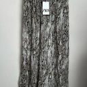 ZARA women wide leg snake print flowy palazzo pants L Photo 0