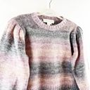 Saltwater Luxe  Dollie Wool Blend Long Puff Sleeve Pullover Sweater Pink Small Photo 6