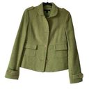 Banana Republic  Spring Green Fitted Button Front Tweed Pea Coat Jacket sz Small Photo 0