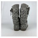 UGG  Mahalya Boots Women's 5 Sweater Knit Winter Gray Ribbon Lace 1008686 Photo 2