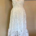 NWOT Lulus Feeling Like Forever White Jacquard Organza Lace Photo 0