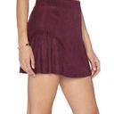 Bishop and Young  Faux Suede braids A-Line Mini Skirt LARGE Burgundy purple Photo 1