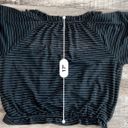 Free People NWT  Dorothy Crop Top Y2k Black Stripe sz LARGE Photo 10