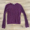 GRLFRND  freckled fuchsia ribbed sequin glitter sweater pullover Photo 1