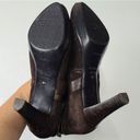 Aquatalia  Boots Womens Size 9.5 Brown Suede Ankle Booties High Heel Zip Up Photo 6