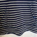 L.L. Bean Navy Blue & White Striped Partial Zip Sweatshirt EUC Sz Sm Cotton Photo 1