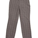 A New Day  Bi Stretch Skinny Ankle Pants Mid Rise Beige Gray Brown Plaid Size 2 Photo 0