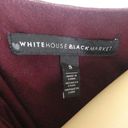 White House | Black Market  WHBM Woven Overlay Knit Tank Top Blouse Small Burgundy Photo 6