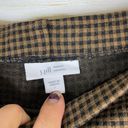 J.Jill  Ponte Brown and Black Gingham Plaid Opaque Leggings Photo 3