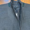 J.Crew  gray blazer with green detail wool flannel size 6 Photo 8