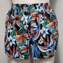 Apt. 9  black tropical floral Challis pull on shorts size medium Photo 1