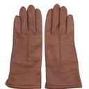 Fownes Womens Size 7 Brown Genuine Leather Acrylic Lined Gloves Vintage Photo 0