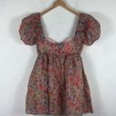 Dolls Kill NWT Sugar Thrillz My Winding Wheel Floral Organza Puff Sleeve Babydoll Dress XL Photo 14