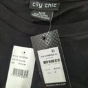 City Chic NWT  Black Oversize Longline 3/4 Sleeves Relaxed Crew Neck Top Size 18 Photo 10