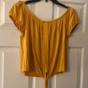 Sky And Sparrow Yellow Off The Shoulder Top Photo 0