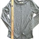 We The Free Free People Be My Baby Long Sleeve Knit Top Size Large Gray Neutral Minimalist Photo 6