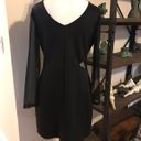 Marilyn Monroe  Black Mini Dress With Sheer Sleeves And Cut Outs Photo 3