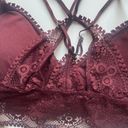 Aerie NWT  Joy Lace Padded Longline Bralette Royal Berry Size Medium M NEW Photo 11