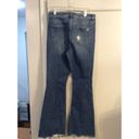 Vervet Flying Monkey Size 30 Destroyed Button Fly Raw Hem Flare jeans Womens 30x33 Photo 3