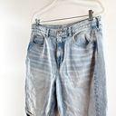 American Eagle  High Rise Busted Knees Mom Jeans Light Wash Blue 12 Photo 11