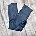 Spanx  | Faux Leather Black Moto Leggings Ruched High Waist | Size Large Photo 3