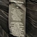 Zadig & Voltaire  Pleated Mini Skirt Jaffar Silver Size Medium 38 Photo 8