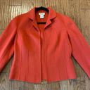 Talbots  vintage petite coral 100% wool open blazer size 8 Photo 5