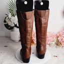 Bagatelle 𝅺 Tall Genuine Leather Dark Brown Pull-On Block Heel Boots 8W Photo 2