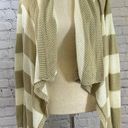 Full Tilt Green & Cream Open Front Cardigan Sweater Womens Large EUC Photo 0