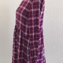 BCBGeneration  Cranberry Plaid Baby Doll Dress Photo 2