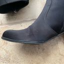 Unisa Black Satin Silver Block Heel Ankle Boots Size 6.5 Photo 6