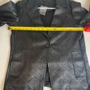 Houndstooth NWT APNY Vegan Leather Blazer  Black Size M Photo 11