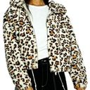 Victoria's Secret - Know One Cares Cropped Leopard Fuzzy Puffer Bomber Jacket- S Photo 0