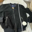 American Eagle  Outfitters Black Sherpa Bomber Jacket Photo 2