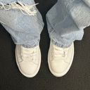 Soda White Vegan Leather Lace Up Sneaker Photo 3