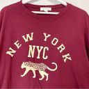 Treasure & Bond  Women’s NYC Cheetah Long Sleeve Tee Burgundy Size Large NWT Photo 67