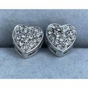 Swavorski Swarovski Heart Stud Sparkle Silver Tone Earrings Photo 2