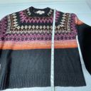 Band of Gypsies  Black Purple Fair Isle Pattern Knit Melaina Sweater Size Small Photo 5