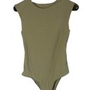 One Piece Olive Army Green Sleeveless  Bodysuit Women Sz S Photo 0