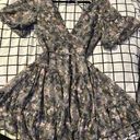 Saints + Secrets Gray Flower Print Dress Photo 0