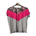 Harper Haptics‎ By Holly  Plus Short Sleeve Tunic Multicolor Top Size Medium Photo 0